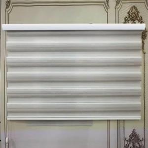 پرده زبرا پلیسه طوسی براق کد RD 789