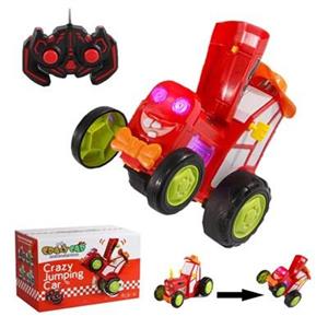 ماشین کنترلی تراکتور دیوانه شارژی چراغدار  crazy jumping car