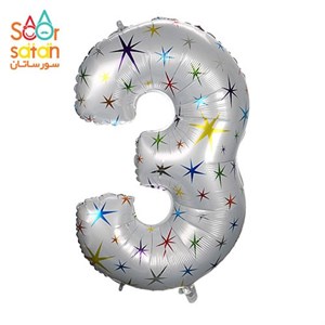 بادکنک فویلی مدل ستاره مجموعه 3 عددی