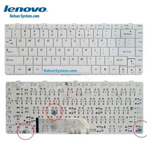 کیبورد لپ تاپ لنوو IdeaPad Y650 سفید Keyboard Laptop Lenovo White 