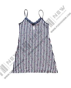 پیراهن بندی زنانه طرح راه راه خالخالی هونکس