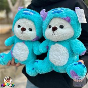 عروسک مدل خرس لباس سالیوان ارتفاع 30 سانتی متر