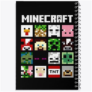 دفتر نقاشی 50 برگ خندالو طرح ماینکرافت (Minecraft) کد F593