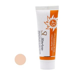 کرم ضد آفتاب رنگی استار لوکس SPF 45 مدل LB ‌مناسب انواع پوست حجم 40 میلی‌لیتر