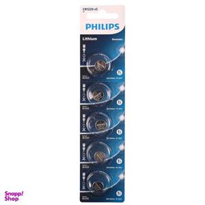 باتری سکه ای فیلیپس مدل CR 1220 / CR1220 بسته 5 عددی