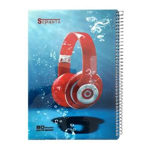 دفتر مشق 80 برگ سپنتا طرح هدفون