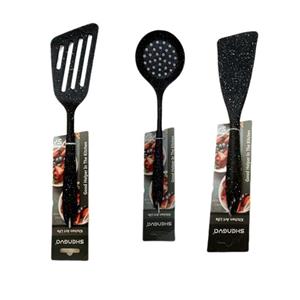 سرویس کفگیر و ملاقه 3 پارچه شنگیا مدل سیلیکونی کهکشانی