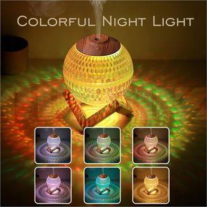 چراغ رومیزی مدل کریستالی طرح بخور سرد USB