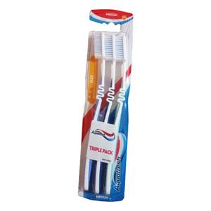 مسواک آکوا فرش مدل REMOVES PLAQUE با برس متوسط بسته 3 عددی -
