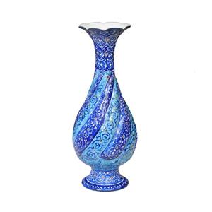 گلدان میناکاری مسی مدل گل اسلیمی کد 20 A -