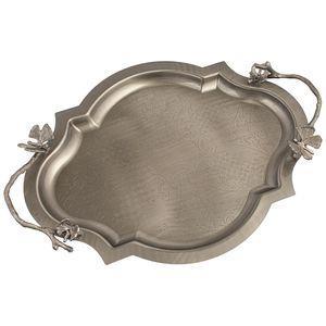 سینی سالی نو مدل بیضی گوشه دار طرح پروانه کد 6084