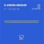 بک لایت تلویزیون XVISON 46KD40=KD30 2*72LED 520 MM