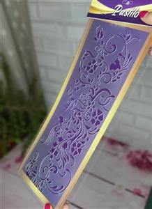 استنسیل شیرینی پزی طرح گل و شاخه پاستیلو