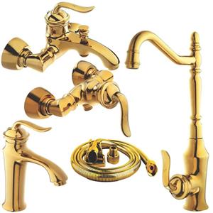 ست شیرآلات ایلمان مدل بامبو گلد AS348 مجموعه 5 عددی