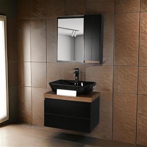 ست کابینت و روشویی دلفین مدل ZND-R13-Blبه همراه آینه و باکس