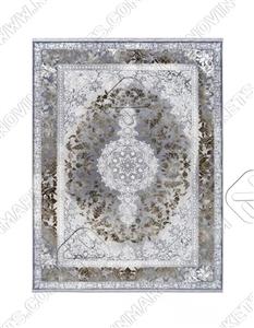 فرش محتشم کلاسیک طرح ۱۰۶۶۰۰۶۰۶۰ نقره ای