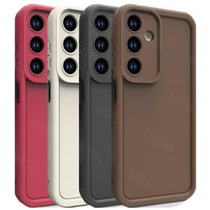 قاب گوشی Galaxy A15 سامسونگ اورجینال طرح سیلیکونی سولید پشت آکواریومی قلبی محافظ لنز دار رنگ قرمز تیره کد 23