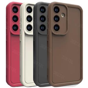قاب گوشی Galaxy A35 سامسونگ اورجینال طرح سیلیکونی سولید پشت آکواریومی قلبی محافظ لنز دار رنگ قرمز تیره کد 6