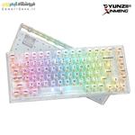 کیبورد گیمینگ مکانیکال بدنه شفاف مجهز به GASKET یانزی x ژینمنگ مدل YUNZII x Xinmeng X75 - RGB 