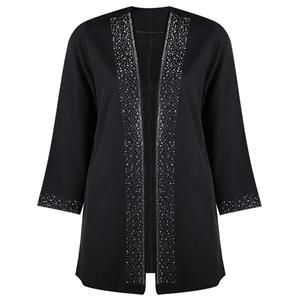 مانتو زنانه مدل مازراتی نگین دار رنگ مشکی