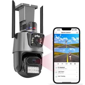 دوربین پلاک خوان IP تحت شبکه چرخشی8MP اصلی دو لنزه بیسیم وایرلس v38pro کیفیت تصویر 8مگاپیکسل واقعی 4k پلاک خوان
