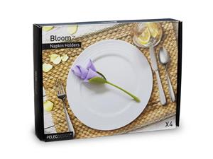 تزیین دستمال سفره با نگهدارنده دستمال سفره طرح گل رز bloom