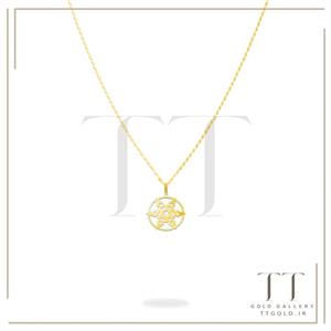 گردن بند طلا 18,5 گرم زنانه 18 عیار تی تی گلد مدل ماه نگار کد P1-31-03