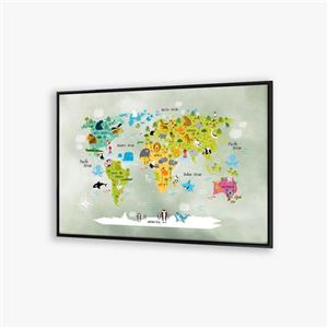 تابلو کودک نقشه جهان F10138300
