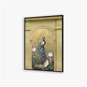 تابلو لاکچری طلایی طاووس F10270900