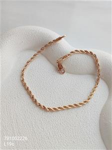 دستبند طنابی زنانه مارک ژوپینگ رنگ ثابت ضد حساسیت آبکاری شده با کیفیت کد 1216574