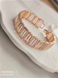 دستبند زنانه جدید مارک ژوپینگ نگین دار رنگ ثابت آبکاری طلا ضدحساسیت با کیفیت کد 1216344