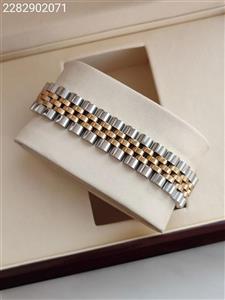 دستبند مردانه استیل رولکس کیفیت عالی رنگ ثابت ضدحساسیت کد 1216022