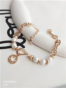 دستبند دخترانه ژوپینگ مرواریدی رنگ ثابت آبکاری شده ضد حساسیت کیفیت عالی کد 1216506