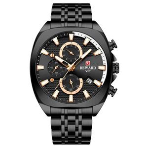 ساعت مردانه فلزی مارک ریوارد مدل 81065 سه موتوره فعال تقویم دار دو قفله مخفی کد 1919640
