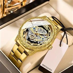 ساعت مردانه binbond موتور خطی پشت شیشه ای قفل ضامن دار کد 1918777