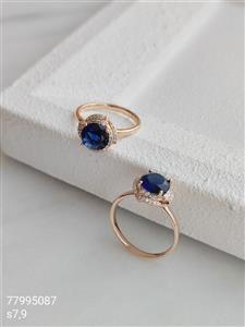 انگشتر زنانه نگین دار آبی مارک ژوپینگ رنگ ثابت آبکاری شده ضد حساسیت کیفیت عالی کد 2015886