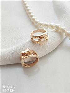 انگشتر زنانه طلایی مارک دریم رنگ ثابت با کیفیت کد 2015896