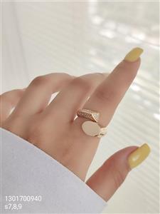 انگشتر زنانه ژوپینگ جدید طلایی نگین دار ضد حساسیت آبکاری شده با کیفیت کد 2015876