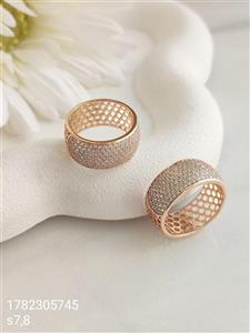 انگشتر توری زنانه جدید مارک ژوپینگ نگین دار رنگ ثابت ضد حساسیت آبکاری طلا کیفیت عالی کد 2015811