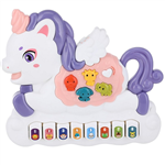 اسباب بازی ارگ آموزشی موزیکال طرح اسب شاخ دار Pony Piano Toy jialegu toys