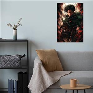 پوستر گوفی مدل لیوای اکرمن فرمانده اسکات ها اتک آن تایتان طرح Levi Ackerman Attack on Titan Anime AOT کد RED85