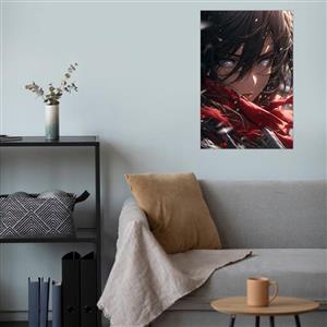 پوستر گوفی مدل میکاسا اکرمن انیمه اتک آن تایتان طرح AOT Mikasa Ackerman Attack on Titan Anime کد CLOS87
