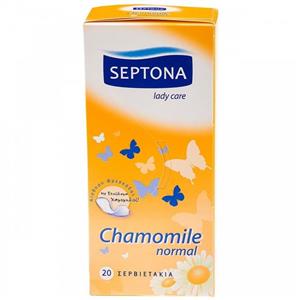 پد بهداشتی روزانه نازک سپتونا مدل Chamomile Normal بسته 20 عددی Septona Panty Liners Sanitary Pad 