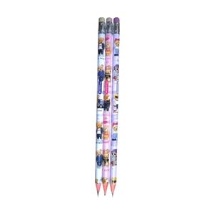 مداد مشکی پرودون مدل پاک کن دار طرح تدی بسته 3 عددی