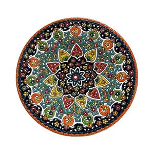 بشقاب میناکاری سفالی مدل الماس کد 2525 -