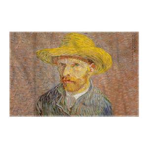 کاغذ کادو ترمه طراحان ایده مدل خودنگار با کلاه حصیری از ونگوگ کد art0040