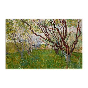 کاغذ کادو ترمه طراحان ایده مدل شکوفه دهی باغ میوه از ونگوگ کد art0047