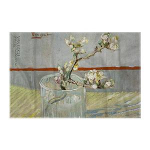 کاغذ کادو ترمه طراحان ایده مدل یک شاخه شکوفه بادام در لیوان از ونگوگ کد art0050