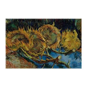 کاغذ کادو ترمه طراحان ایده مدل چهار گل آفتابگردان از ونگوگ کد art0061