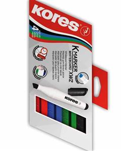 ماژیک وایت برد کورس مدل XW1  K Marker - بسته 4 عددی Kores XW1  K Marker Whiteboard Marker - Pack of 4